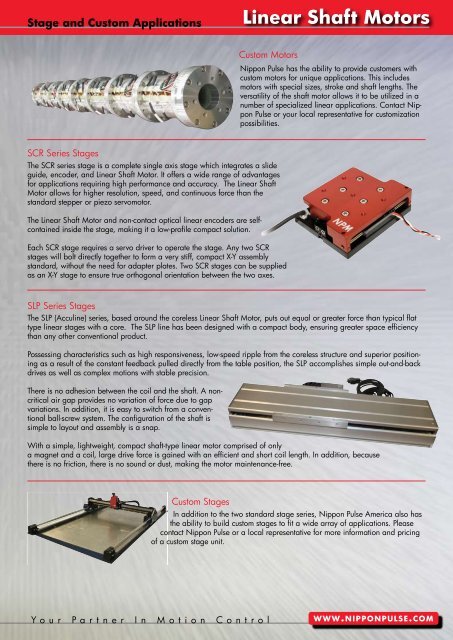 Linear Shaft Motor - Dynetics.nl