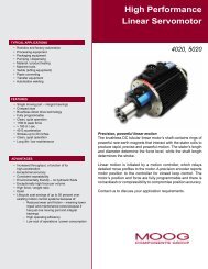 High Performance Linear Servomotor - Moog Inc