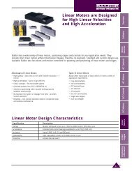 Linear Motors are Designed for High Linear Velocities and ... - Baldor