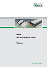 LDDM Linear Direct Drive Motors L1 Series - Idam