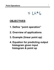 OBJECTIVES 1. Define “point operation” 2. Overview of applications ...