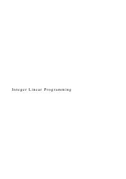 Integer Linear Programming