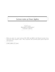 Lecture notes on linear algebra - Department of Mathematics ...