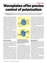 Waveplates offer precise control of polarization - CVI Melles Griot