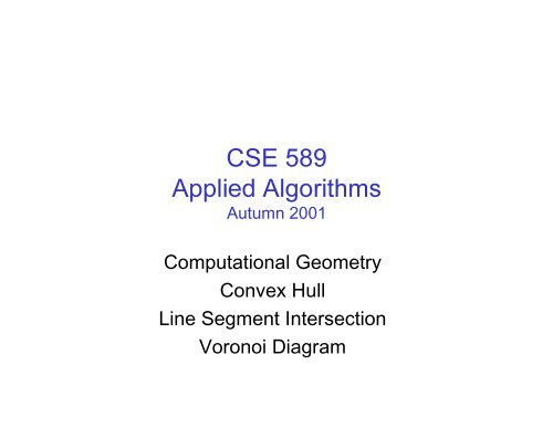 Computational Geometry Convex Hull Line Segment Intersection ...