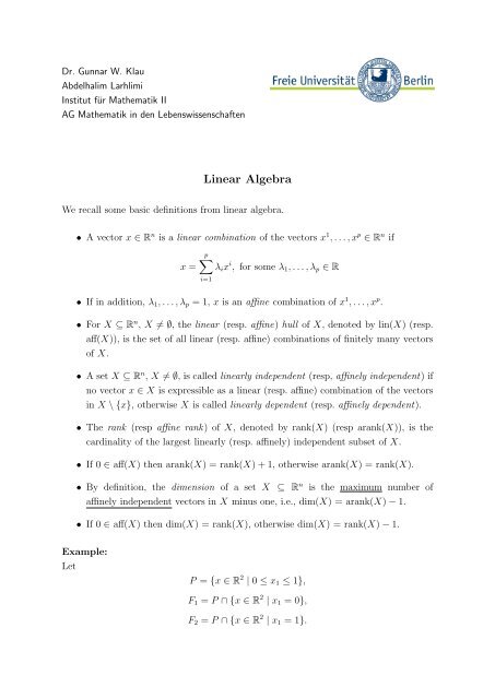 Linear Algebra