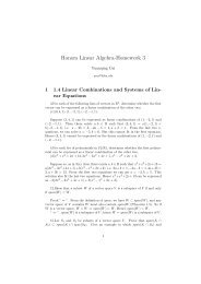 Honors Linear Algebra-Homework 3