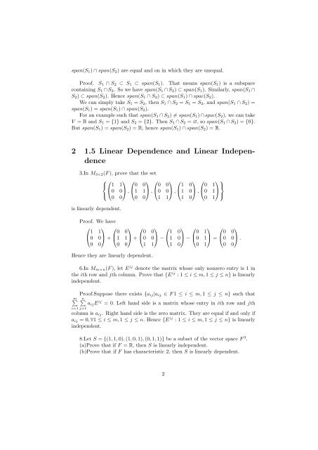 Honors Linear Algebra-Homework 3