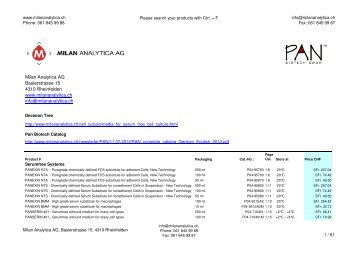 Pan Biotech Product List - MILAN Analytica AG