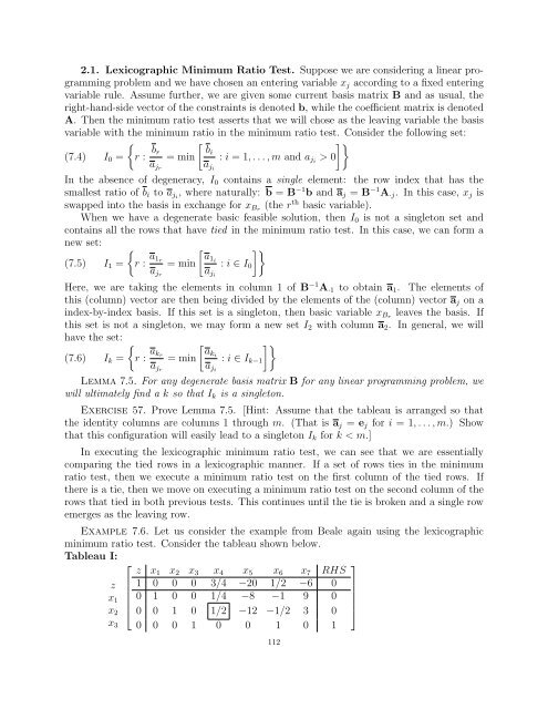 Linear Programming Lecture Notes - Penn State Personal Web Server