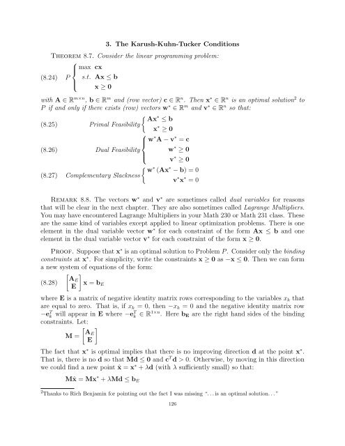 Linear Programming Lecture Notes - Penn State Personal Web Server