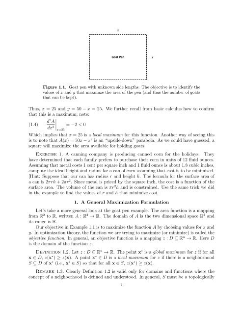 Linear Programming Lecture Notes - Penn State Personal Web Server