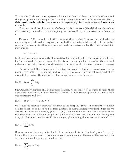 Linear Programming Lecture Notes - Penn State Personal Web Server