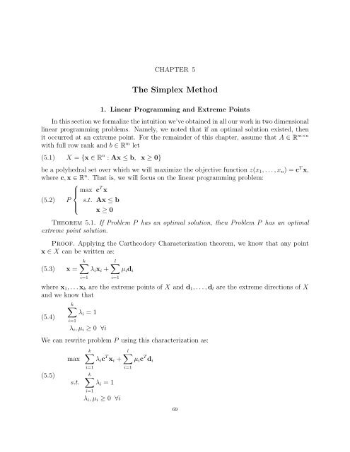 Linear Programming Lecture Notes - Penn State Personal Web Server