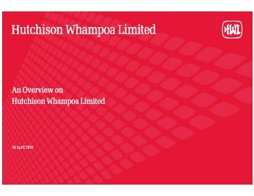 An Overview on Hutchison Whampoa Limited