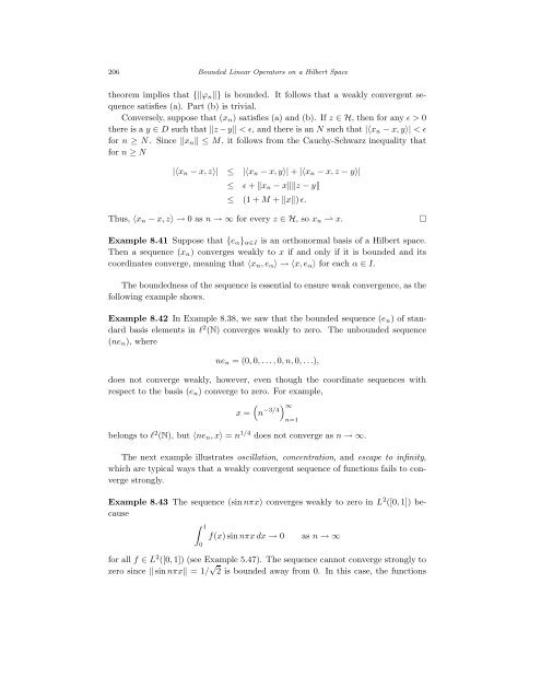 Bounded Linear Operators on a Hilbert Space