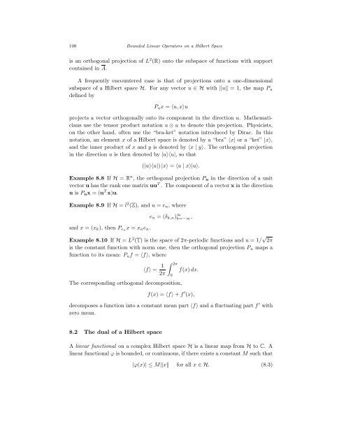 Bounded Linear Operators on a Hilbert Space