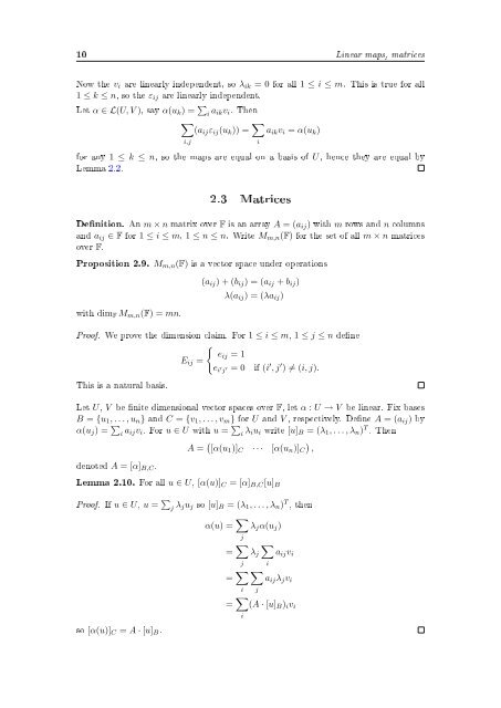 Linear Algebra - Sebastian Pancratz