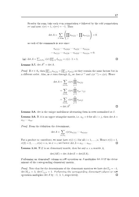 Linear Algebra - Sebastian Pancratz