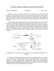 MechanisticStudies on Iridium Catalyzed Allylic Substitution