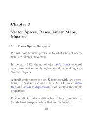 Chapter 3 Vector Spaces, Bases, Linear Maps, Matrices - Computer ...