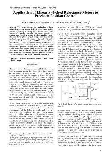 Application of Linear Switched Reluctance Motors to Precision ...