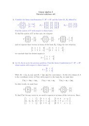 Linear algebra I Tutorial solutions #5 1. Consider the linear ...