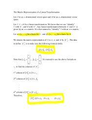 The Matrix Representation of a Linear Transformation