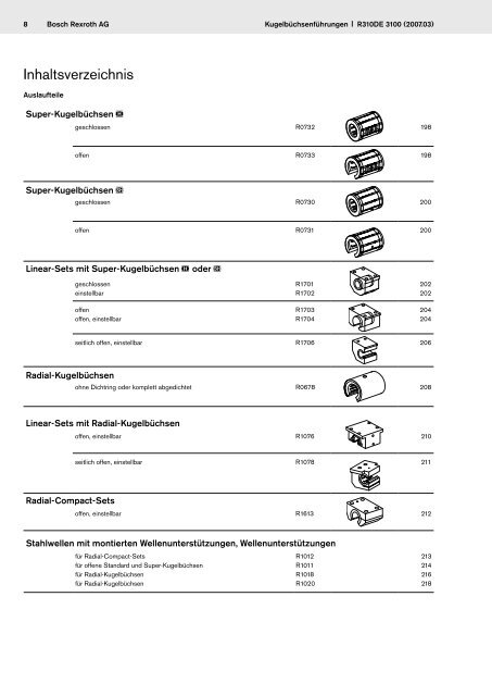 Kugelbüchsenführungen