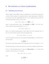 9 The derivative as a linear transformation
