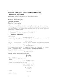 Solution Strategies for First Order Ordinary Differential Equations
