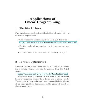 application of integer linear programing Business applications of integer programming, introductiontoquantitativemethods for business application, 153-173 is identical to a linear programming model. application of integer linear programing Business applications of integer programming, introductiontoquantitativemethods for business application, 153-173 is identical to a linear programming model.