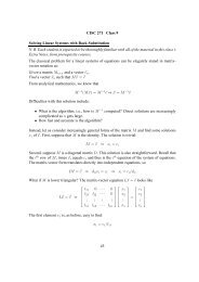 CISC 271 Class 9 Solving Linear Systems with Back-Substitution ...