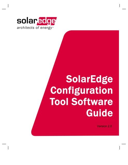 SolarEdge Configuration Tool Software Guide - Solon