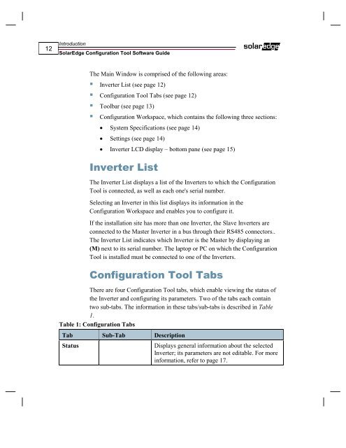 SolarEdge Configuration Tool Software Guide - Solon