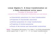Linear Algebra 5: A linear transformation on a finite-dimensional ...