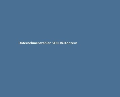 Geschäftsbericht 2004 - Solon