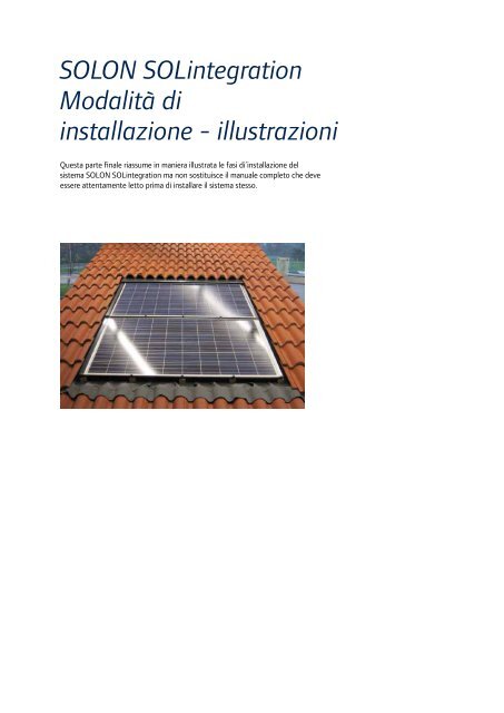 2. Descrizione del sistema SOLON SOLintegration