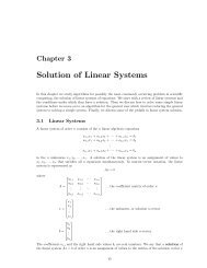 Chapter 3 Solution of Linear Systems - Math/CS