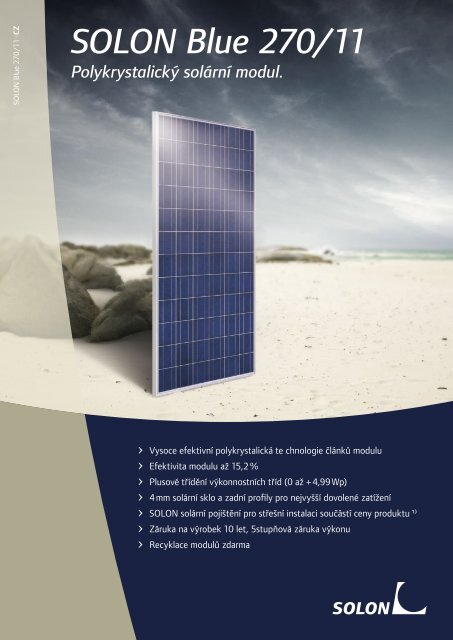 SOLON Blue 270/11 PolykrystalickÃ½ solÃ¡rnÃ­ modul.