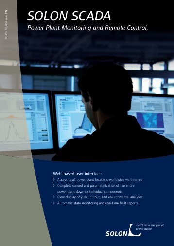 SOLON SCADA Power Plant Monitoring and Remote Control