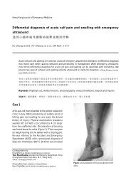 Differential diagnosis of acute calf pain and swelling - Hong Kong ...