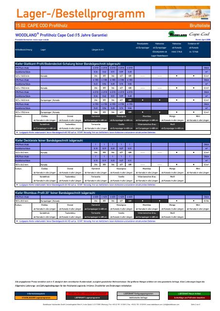15.02. CAPE COD Profilholz - Stadelbauer Holzhandels GmbH
