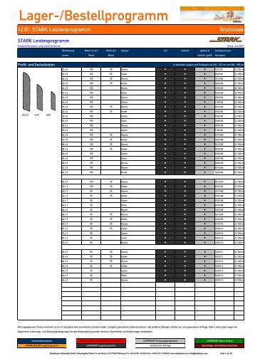 12.01. STARK Leistenprogramm - Stadelbauer Holzhandels GmbH