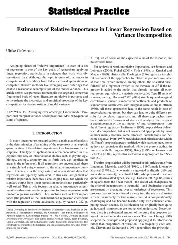 Estimators of Relative Importance in Linear Regression Based