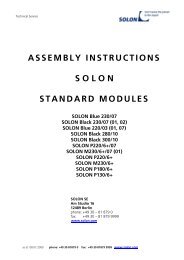 ASSEMBLY INSTRUCTIONS S O L O N STANDARD MODULES
