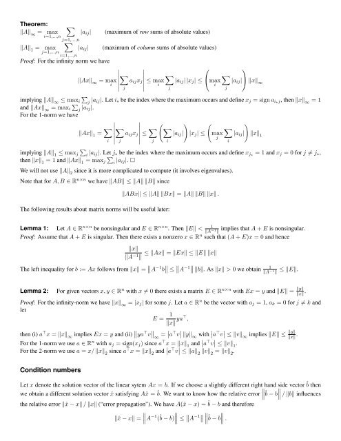 Errors for Linear Systems When we solve a - TerpConnect