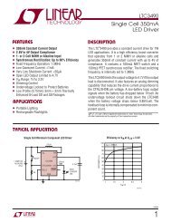 LTC3490 - Single Cell 350mA LED Driver - Linear Technology
