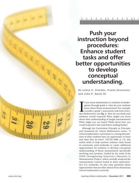 Understanding Linear Measurement