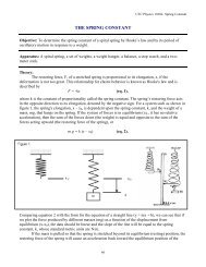 PHYS 1030L Spring Constant